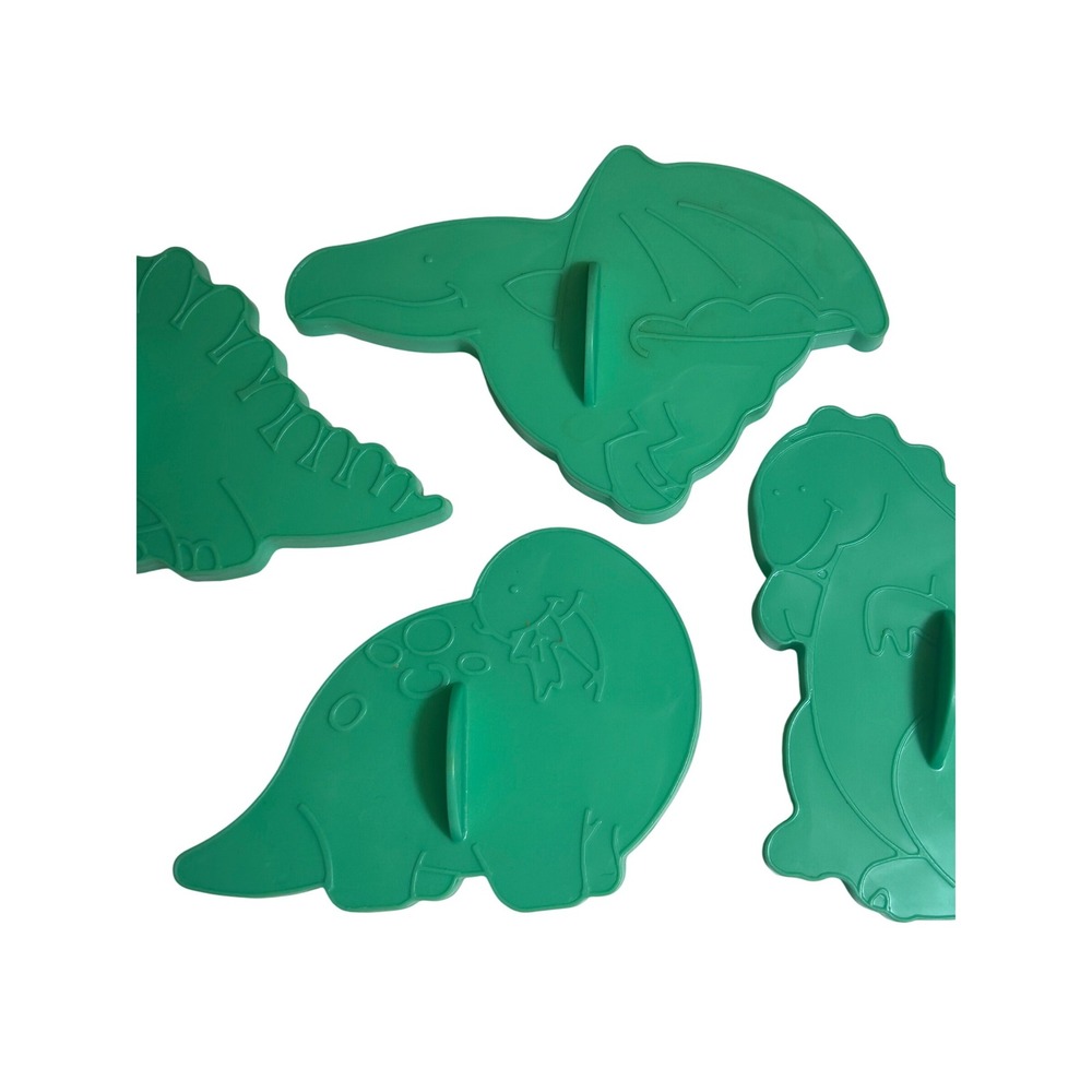 Vintage Wilton Dinosaur Cookie Cutters Set of Four 1988 - Picture 5 of 7